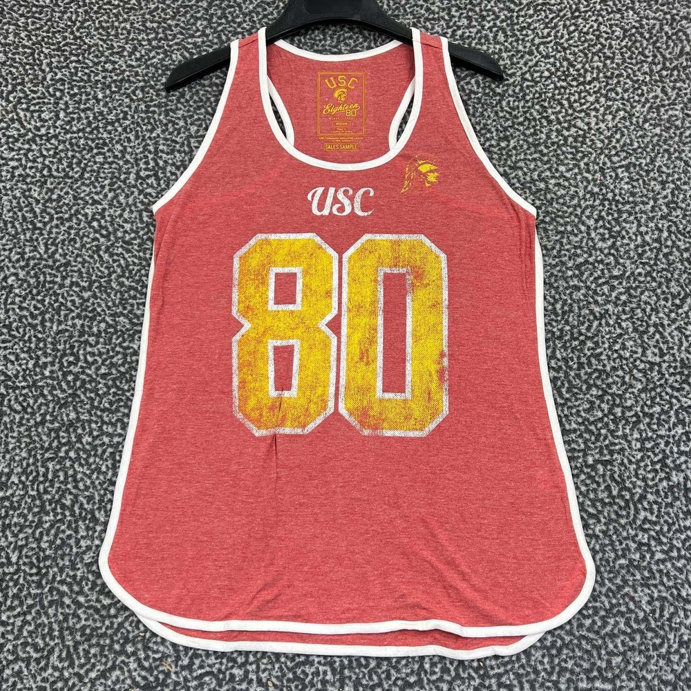 USC‎ Trojans Shirt Women Medium Red Vintage Apparel Sleeveless Racerback M